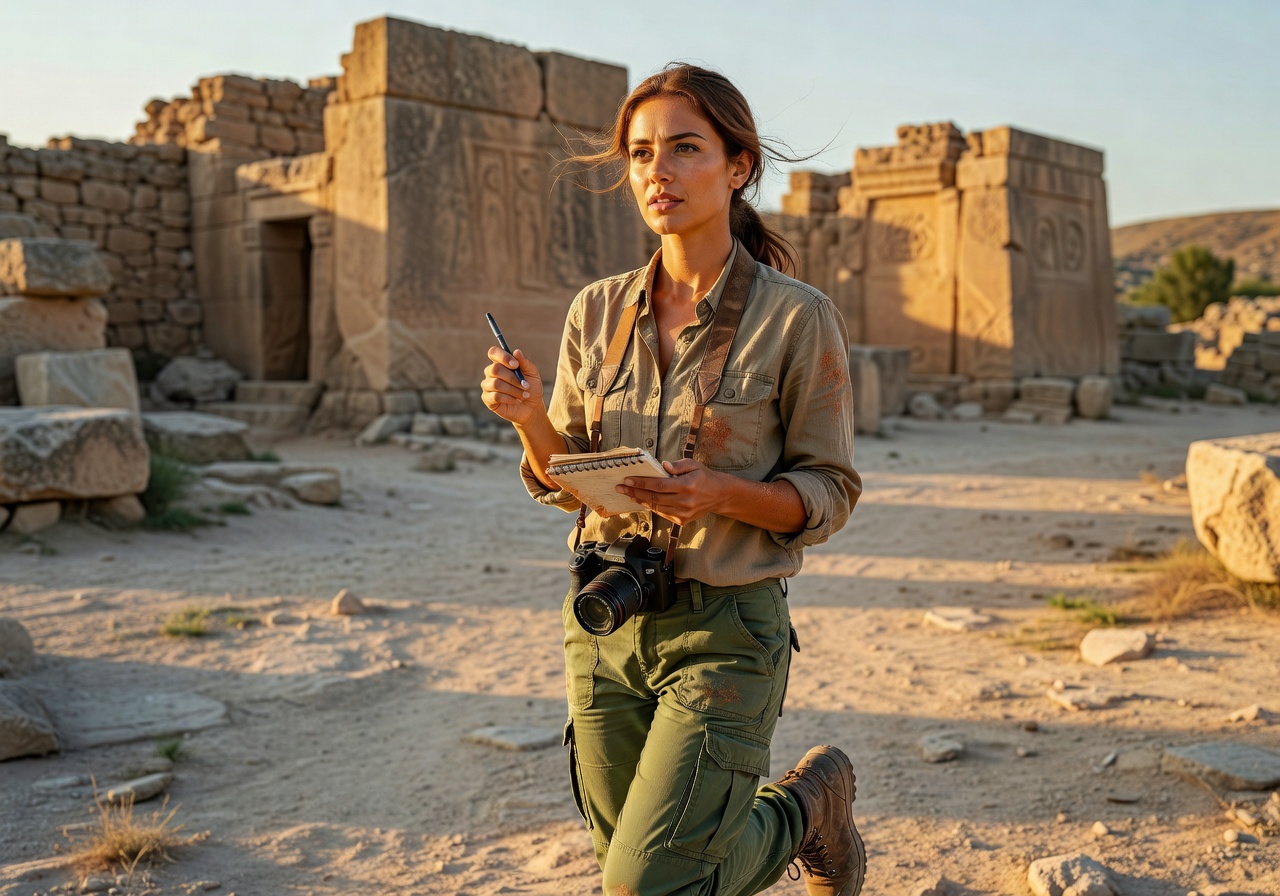 Portrait of Sofia, travel writer and photographer at Tapplayatelir